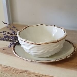 🪺Jeremie Stoneware Bird on Branch Set